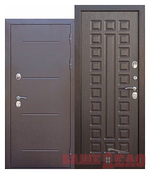 Дверь входная металлическая морозостойкая Ferroni Isoterma МЕДНЫЙ антик Венге 96x205