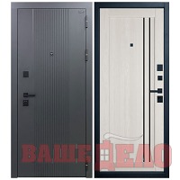 Дверь металлическая входная Balance Twin — Atum Pro 33 Artic Oak Black Gloss 860х2050