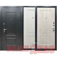 Входная дверь &quot;Классик 1 Силк Сноу/3 Сосна белая&quot; 860/960х2050