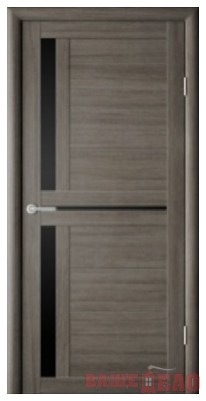 Дверное полотно КЁЛЬН Серый Кедр ст. Черное