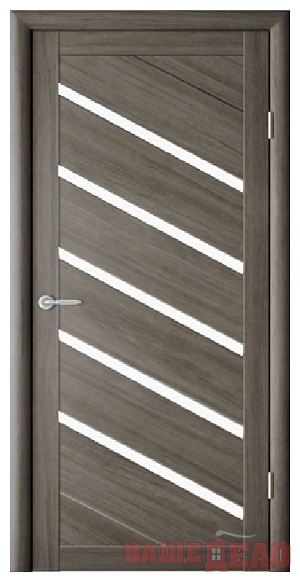 Дверное полотно СИНГАПУР-5 Кедр Серый, ст. Белое