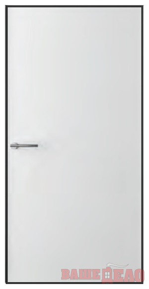 Комплект Скрытой двери Под покраску  ( кромка чёрная)