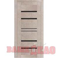 Дверное полотно A-26 Бетон бежевый  стекло-ЧС