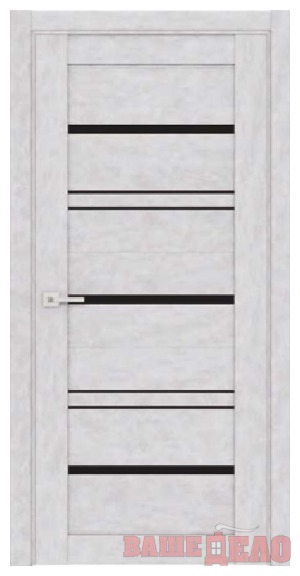 Дверное полотно A-33 Бетон снежный  стекло-ЧС