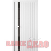 Дверное полотно Мальта Эмалит Белый черная кромка с 4-х сторон ЧС